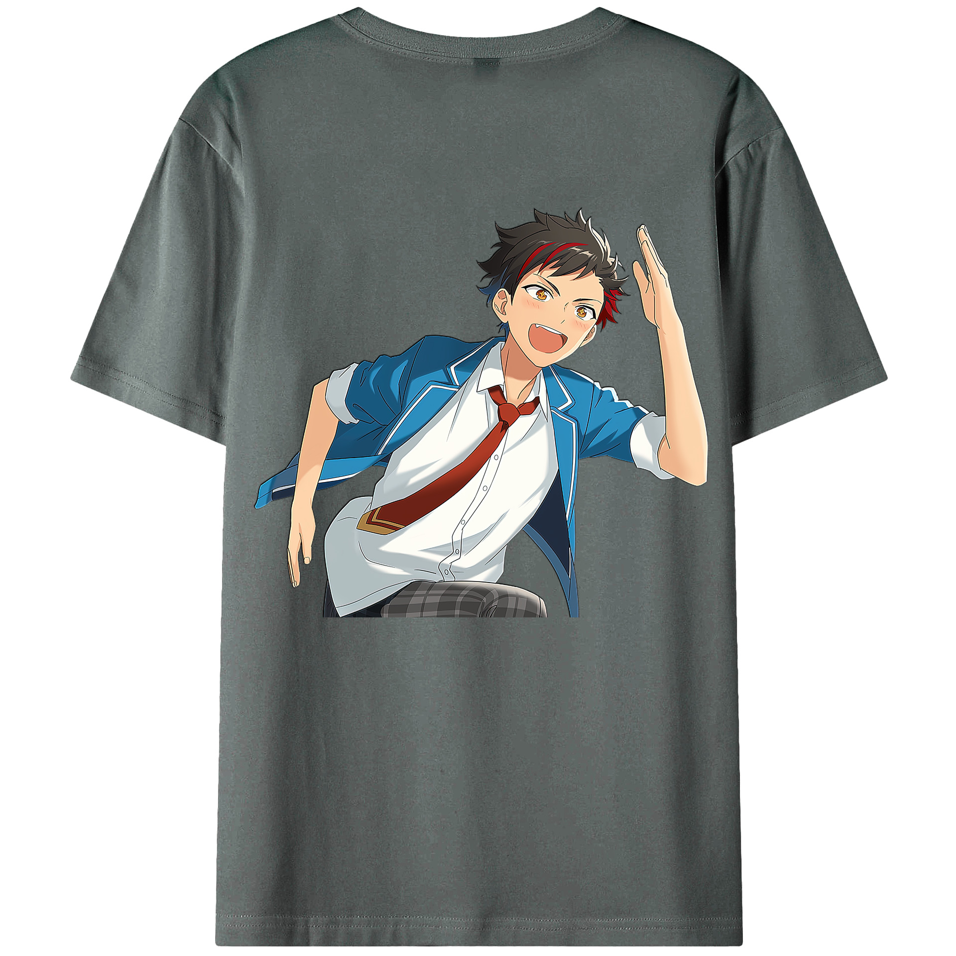 （画像用） あんさんぶるスターズ! Ensemble Stars 綿100％ メンズ半袖Tシャツ（バックプリント） 通気性